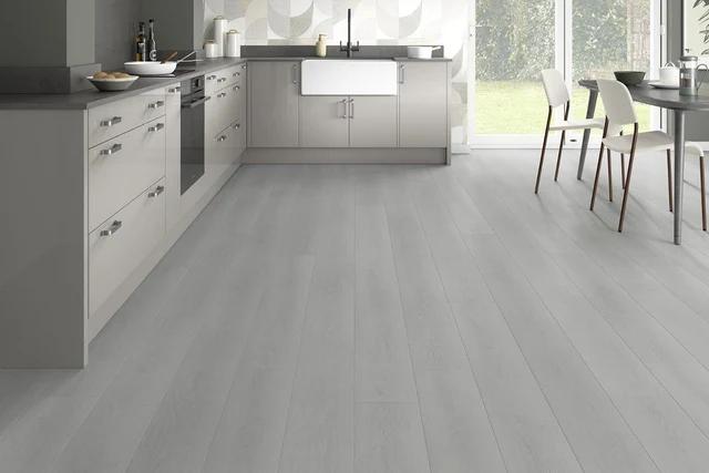 Series Woods 8mm Acoustic Laminate Arctic White Oak Built-in Underlay — merchant product photo
