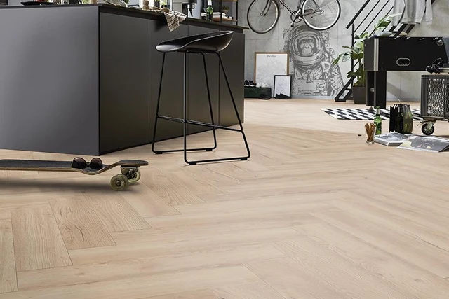 Series Woods 8mm Herringbone Laminate Flooring Roma Oak — merchant product photo